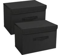 ZHSOAO 4PCS Fabric Storage Box Double Cover Underwear Organizer Clothing Jewelry Display And Packaging Tools para Baño/Cajones/Armario
