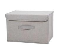 ZHSOAO 4PCS Foldable Linen Storage Box With Lid Multi-purpose Collapsible Organizer Basket For Bedroom Dorm Living Room para Baño/Cajones/Armario(Color 1)