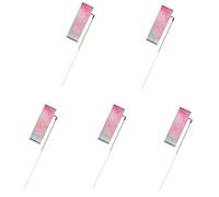 ZHSOAO 5/10pcs Flashing Star Gym Ribbons Dance Ribbon Rhythmic Art Gymnastics Ballet Streamer Twirling Rod Rainbow Stick Training para Niños Bailes Artísticos(5Pcs White,2M)