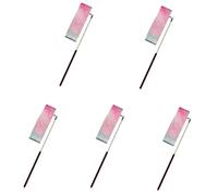 ZHSOAO 5/10pcs Flashing Star Gym Ribbons Dance Ribbon Rhythmic Art Gymnastics Ballet Streamer Twirling Rod Rainbow Stick Training para Niños Bailes Artísticos(5Pcs Black,4M)