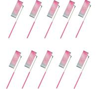 ZHSOAO 5/10pcs Flashing Star Gym Ribbons Dance Ribbon Rhythmic Art Gymnastics Ballet Streamer Twirling Rod Rainbow Stick Training para Niños Bailes Artísticos(10pcs Pink,4M)