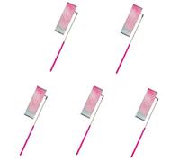 ZHSOAO 5/10pcs Flashing Star Gym Ribbons Dance Ribbon Rhythmic Art Gymnastics Ballet Streamer Twirling Rod Rainbow Stick Training para Niños Bailes Artísticos(5Pcs Pink,2M)