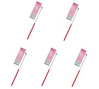 ZHSOAO 5/10pcs Flashing Star Gym Ribbons Dance Ribbon Rhythmic Art Gymnastics Ballet Streamer Twirling Rod Rainbow Stick Training para Niños Bailes Artísticos(5Pcs Red,2M)