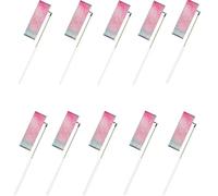 ZHSOAO 5/10pcs Flashing Star Gym Ribbons Dance Ribbon Rhythmic Art Gymnastics Ballet Streamer Twirling Rod Rainbow Stick Training para Niños Bailes Artísticos(10pcs White,2M)