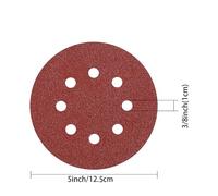 ZHSOAO 50 Pcs Sanding Discs 5 Inch 8-Hole Sandpaper Sanding Sheet Polishing Grinding Disc for Metal Wood Car Abrasive Tools para Lijadoras De Cuello Largo(240)