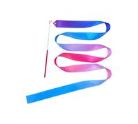 ZHSOAO 5PCS 2m Dance Ribbons Rhythmic Girl Art Gymnastics Ballet Streamer Twirling Rod Rainbow Stick Sports Training Ribbon For Dancer para Niños Bailes Artísticos