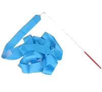 ZHSOAO 5PCS Colorful Gym Dance Ribbon Rhythmic Girl Art Gymnastics Ballet Streamer Twirling Rod Rainbow Stick Sports Training para Niños Bailes Artísticos(Sky Blue,6m)
