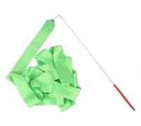 ZHSOAO 5PCS Colorful Gym Dance Ribbon Rhythmic Girl Art Gymnastics Ballet Streamer Twirling Rod Rainbow Stick Sports Training para Niños Bailes Artísticos(Light Green,4m)