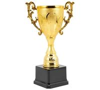 ZHSOAO 5pcs Gold Trophy Awards Competition Soccer Plastic Model Winner Award Toy Rewarding Supply Small Prize Cup para Competiciones Escolares(21cm)