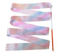 ZHSOAO 5pcs Sequined Gymnastics Ribbon Performance Ribbon Art Children Dance Program Adult Sports Goods Silk Ribbons Sport Train para Niños Bailes Artísticos(4m)