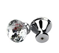 ZHSOAO 8 pomos transparentes con forma de diamante for cajón armario para Tiradores Cajones