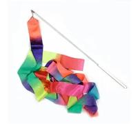 ZHSOAO 8PCS Gymnastics Colored Ribbons Colorful Gym Ribbons Rhythmic Gymnastics Equipment Dance Ribbon Ballet Streamer Twirling Rod para Niños Bailes Artísticos(White Handle,Ribbon 2m Pole 29cm)