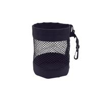 ZHSOAO Bolsa for Pelotas de Golf con Cierre cordón, Malla Nailon y Clip plástico for Colgar, Ideal for en la Bolsa para Pelotas de Golf(M Black)