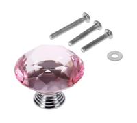 ZHSOAO Cristal con forma de diamante rosa 10x 40 mm para Tiradores Cajones