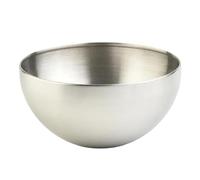 ZHSOAO Cuenco de Acero Inoxidable Multiusos for Mezclar Sopa y arroz, Cuenco de Doble Pared con Aislamiento térmico, Utensilios de vajilla de Cocina, 3 uds. para Fruta(Silver,20cm)