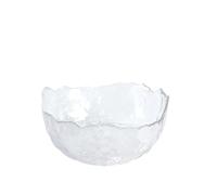 ZHSOAO Cuenco de Cristal Irregular for Ensalada, fruteros, contenedores de Almacenamiento de Alimentos, Sopa, Postre, Aperitivos, Mezcla de Alimentos, vajilla, 2 uds. para Fruta(Transparent Medium)