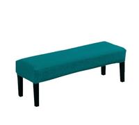 ZHSOAO Funda elástica for Banco de Comedor, Tejido con Textura Hoja Resistente al Agua, Lavable, Suave y extraíble para Hotel, Sala de Estar(Dark Green,2pcs)