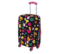 ZHSOAO Fundas De Equipaje Funda for Maleta de 2 uds., Funda de Equipaje de Alta Elasticidad, Funda Antipolvo, Accesorios Esenciales for Maleta de 18-32 Pulgadas para Viajes De Negocios(B Polygon,L)