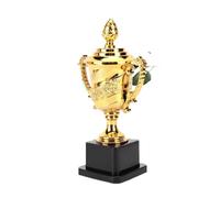 ZHSOAO Gold Plastic Trophy Cup Rose Pattern Basketball Football Winners Award for Championships Tournaments para Competiciones Escolares(24.5cm)