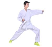 ZHSOAO Kimonos De Jiu-Jitsu Trajes de Judo Uniforme de Karate for niños y Adultos Uniforme de Artes Marciales Karate Gi for Estudiantes con cinturón(White,170)