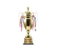 ZHSOAO Large Trophy Cup for Sports,Tournaments,Competitions,Soccer Football League Match,Other Teamwork Award para Competiciones Escolares(Gold)