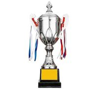 ZHSOAO Metal Trophies Cup Gold Silver Bronze Customized Plastic Sculpture Covered Design Prize para Competiciones Escolares(Silver-42CM)