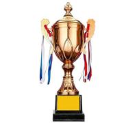 ZHSOAO Metal Trophies Cup Gold Silver Bronze Customized Plastic Sculpture Covered Design Prize para Competiciones Escolares(Bronze-46CM)