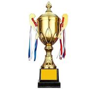 ZHSOAO Metal Trophies Cup Gold Silver Bronze Customized Plastic Sculpture Covered Design Prize para Competiciones Escolares(Gold-42CM)