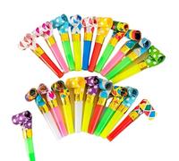 ZHSOAO Silbatos de plástico Nariz Larga, Silbato alegría Multicolor, Decoraciones Fiesta for Celebraciones cumpleaños, 100 Uds para Fútbol