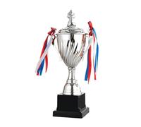 ZHSOAO Team Sports 35/32/29CM Trophy Cup Memorial Souvenir Prize Award Gold Silver Bronze Victory Baseball para Competiciones Escolares(Silver-32CM)