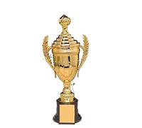ZHSOAO Trophy Awards Competition Soccer Rewarding Supply Winner Award Toy Plastic Model Small Cup para Competiciones Escolares(23.5cm-with Lid)