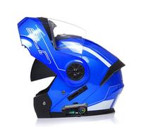 ZHTBATE Anti-Fog Racing Crash Helmets ECE Approved Adult Full Face Flip Up Modular Motorcycle Helmet Dual Visors Street Bike Helmet Bluetooth Headset Crash Scooter Helmets for Adult