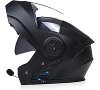 ZHTBATE Caschi Bluetooth Modulari Casco Moto Omologato ECE Integrale Uomo Donna Caschi Moto Bluetooth con Risposta Automatica, Doppia Visiera Casco Motocross Anteriore Ribaltabile