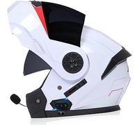 ZHTBATE Caschi Bluetooth Modulari Casco Moto Omologato ECE Integrale Uomo Donna Caschi Moto Bluetooth con Risposta Automatica, Doppia Visiera Casco Motocross Anteriore Ribaltabile