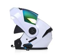 ZHTBATE Caschi Bluetooth Modulari Casco Moto Omologato ECE Integrale Uomo Donna Caschi Moto Bluetooth con Risposta Automatica, Doppia Visiera Casco Motocross Anteriore Ribaltabile