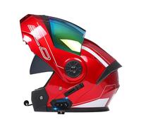 ZHTBATE Caschi Bluetooth Modulari Casco Moto Omologato ECE Integrale Uomo Donna Caschi Moto Bluetooth con Risposta Automatica, Doppia Visiera Casco Motocross Anteriore Ribaltabile