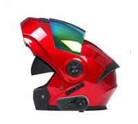 ZHTBATE Casco De Motocicleta Modular con Bluetooth con Visera Solar Integral Doble,Certificado ECE Sistema De Comunicación por Integrado Radio Unisex Moto Bluetooth Casco