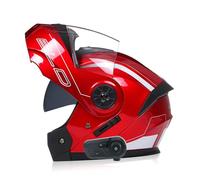 ZHTBATE Casco De Motocicleta Modular con Bluetooth con Visera Solar Integral Doble,Certificado ECE Sistema De Comunicación por Integrado Radio Unisex Moto Bluetooth Casco