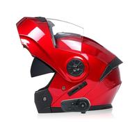 ZHTBATE Casco De Motocicleta Modular con Bluetooth con Visera Solar Integral Doble,Certificado ECE Sistema De Comunicación por Integrado Radio Unisex Moto Bluetooth Casco
