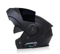 ZHTBATE Casco De Motocicleta Modular con Bluetooth Integrado con Visera Solar Integral Doble,Certificado ECE Sistema De Comunicación por Intercomunicador Integrado Radio Unisex Moto Bluetooth Casco