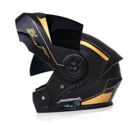ZHTBATE Casco De Motocicleta Modular con Bluetooth Integrado con Visera Solar Integral Doble,Certificado ECE Sistema De Comunicación por Intercomunicador Integrado Radio Unisex Moto Bluetooth Casco