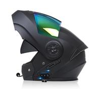 ZHTBATE Casco Moto Bluetooth Integrato,ECE Omologato Caschi Modulari Motorino Integrali con Doppia Visiera,Caschi Bluetooth per Moto, Integrale Caschi Modulari per Uomo E Donna