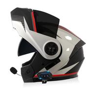 ZHTBATE Casco Moto Bluetooth Integrato,ECE Omologato Caschi Modulari Motorino Integrali con Doppia Visiera,Caschi Bluetooth per Moto, Integrale Caschi Modulari per Uomo E Donna