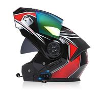 ZHTBATE Casco Moto Bluetooth Integrato,ECE Omologato Caschi Modulari Motorino Integrali con Doppia Visiera,Caschi Bluetooth per Moto, Integrale Caschi Modulari per Uomo E Donna