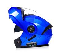 ZHTBATE Full Face Flip Up Modular Motorcycle Helmet Dual Visors ECE Approved Street Helmet Bluetooth Headset Microphone Crash Scooter Helmets for Adult Men Women