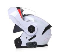 ZHTBATE Moda Bluetooth Cascos Modular Integrado Casco De Moto Casco ECE Homologado Abatible con Un Micrófono Incorporado Anti Niebla Visera Doble para Adultos Mujeres Y Hombres