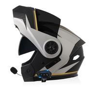 ZHTBATE Modulari Bluetooth Casco Moto Casco Anteriore Ribaltabile Adulti Uomo Donna con Doppia Visiera,Omologato ECE Microfono Altoparlante Riduzione del Rumore