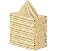 ZHUANGY 100 Uds servilleta de satén 43cm * 43cm Decoración de Mesa de Servicio Toalla de Cena para Fiesta de Boda hogar Hotel decoración navideña servilletas de Mesa Verde