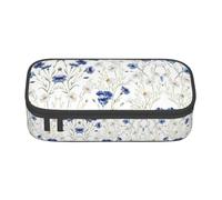 Zhuanyun Bolsa de almacenamiento de gran capacidad, caja de suministros de oficina, bolsa de maquillaje de flores silvestres y margaritas de aciano, organizador de escritorio con estilo
