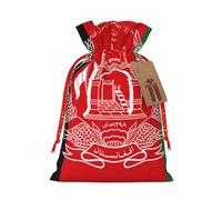 Zhuanyun Bolsa de regalo impresa con la bandera de Afganistán, bolsa de regalo de lona, fácil de guardar para regalos y cosas diarias